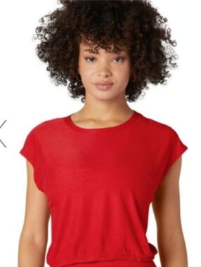 Beyond Yoga Featherweight Priority Tee in Red S